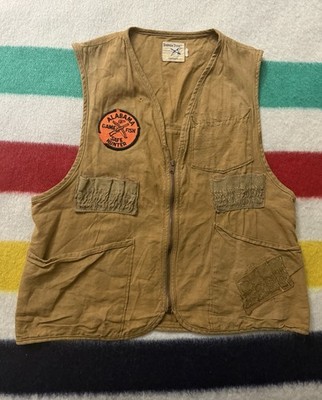 Vintage 60s 70s Super Dux Carhartt Canvas Hunting Fishing Vest