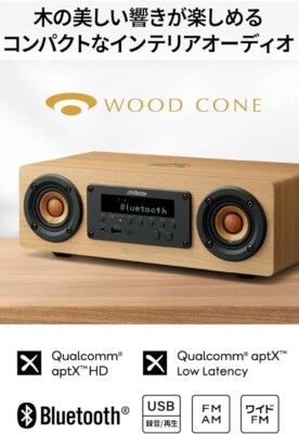 JVC Kenwood Victor EX-DM10 Compact Component System Wood Cone