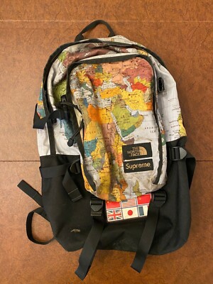 Supreme North Face Map Backpack Rucksack | eBay