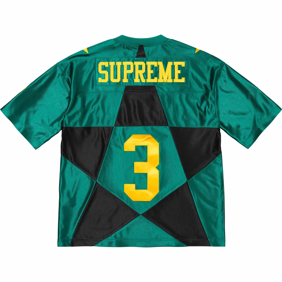 Supreme Star Football Jersey Black White Gold Dark Green 4colors