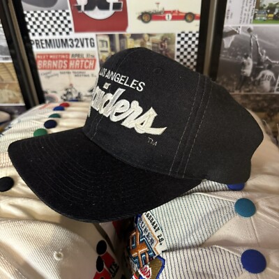 Vintage 90s Raiders Double Line Script SnapBack Hat Sports