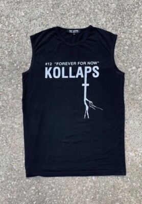 Raf Simons SS2002 Archive Kollaps Tank Top 48/M Black Sleeveless