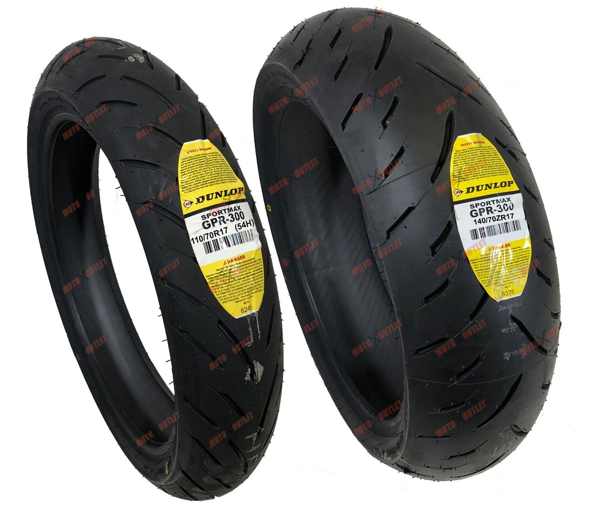 Dunlop GPR 300 110/70ZR17 140/70ZR17 Front Rear Tire Set