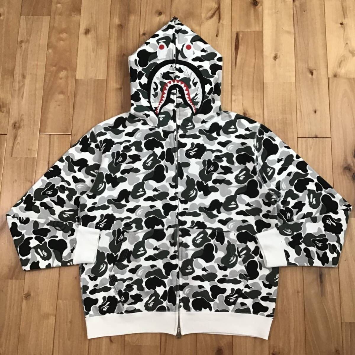 BAPE Kyoto city camo shark full zip hoodie NIGO A Bathing Ape Size