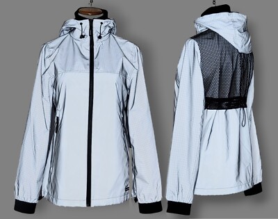 DKNY Sport Womens Reflective Jacket Windbreaker Size S | eBay