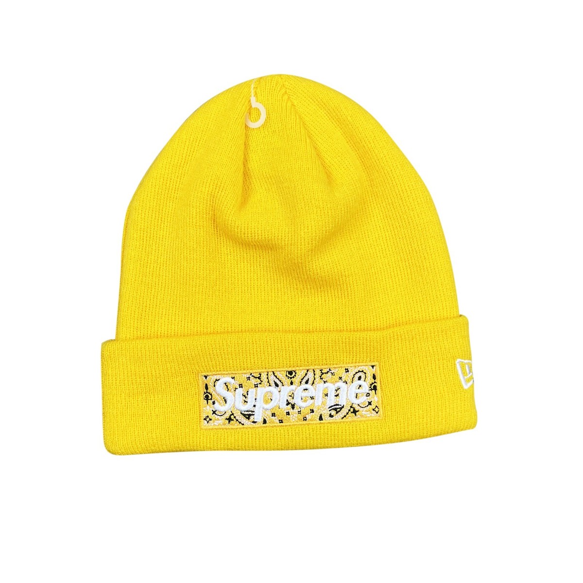 Supreme x New Era FW19 Bandana Box Logo Beanie Yellow | eBay