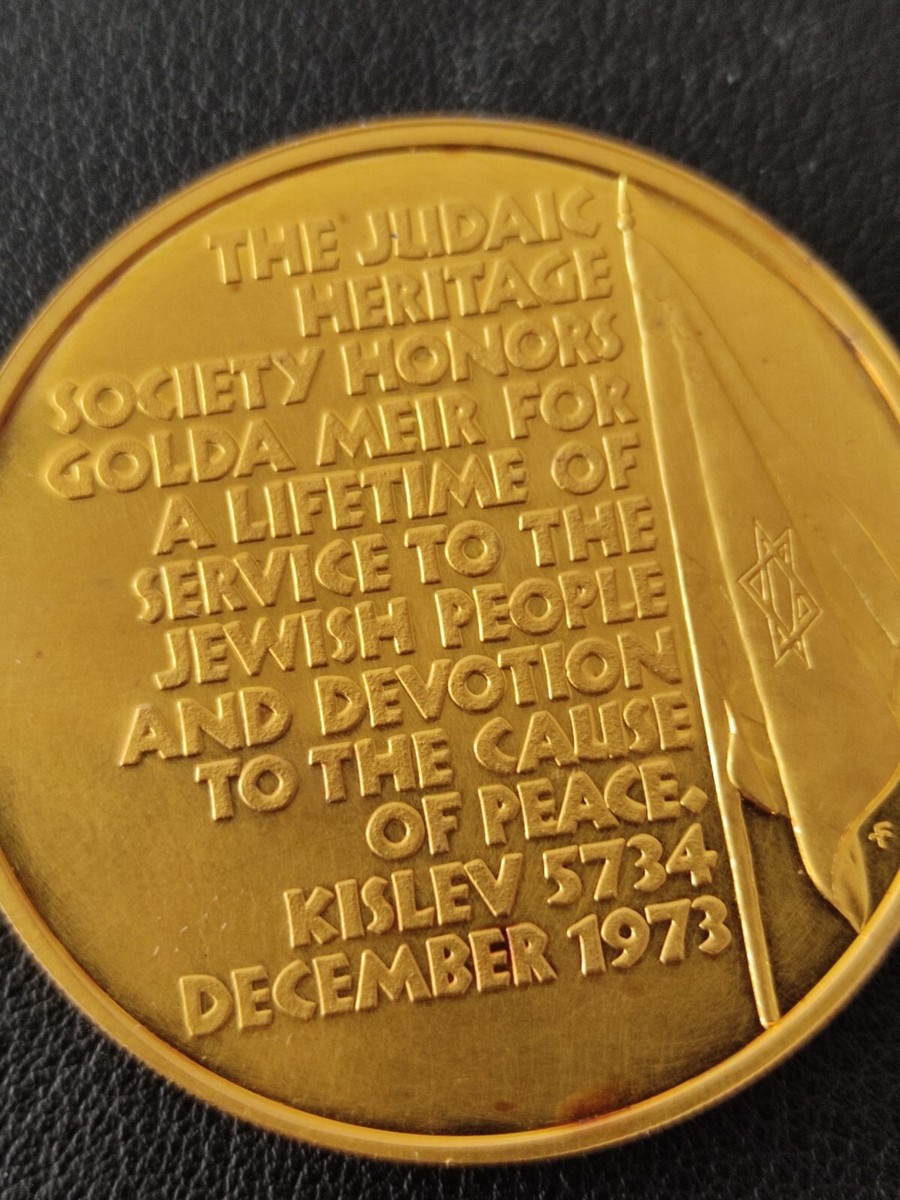 1973 ISRAEL GOLDA MEIR Proof Gold-Plated Silver Medal (RARE)! | eBay