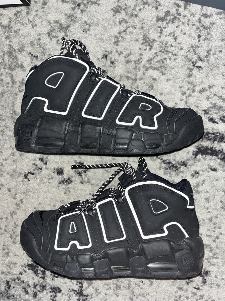 Nike Air More Uptempo Triple Black Mens Size 8.5 414962-004 | eBay