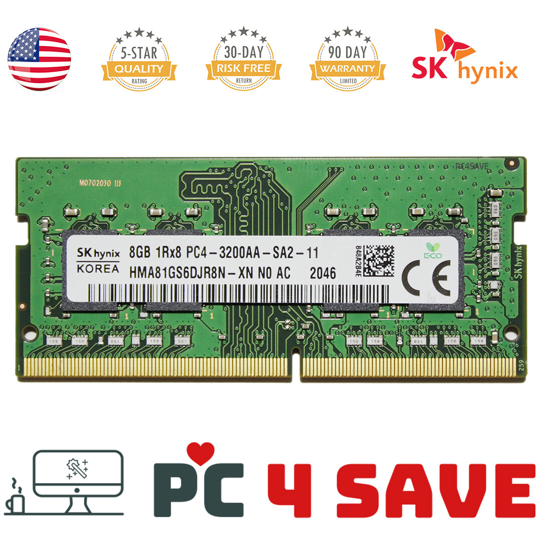 SK Hynix 8GB DDR4 3200MHz 1RX8 PC4-3200AA 260 1.2V SODIMM Micro PC