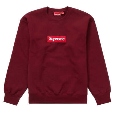 Supreme Box Logo Crewneck (FW22) Cardinal | eBay