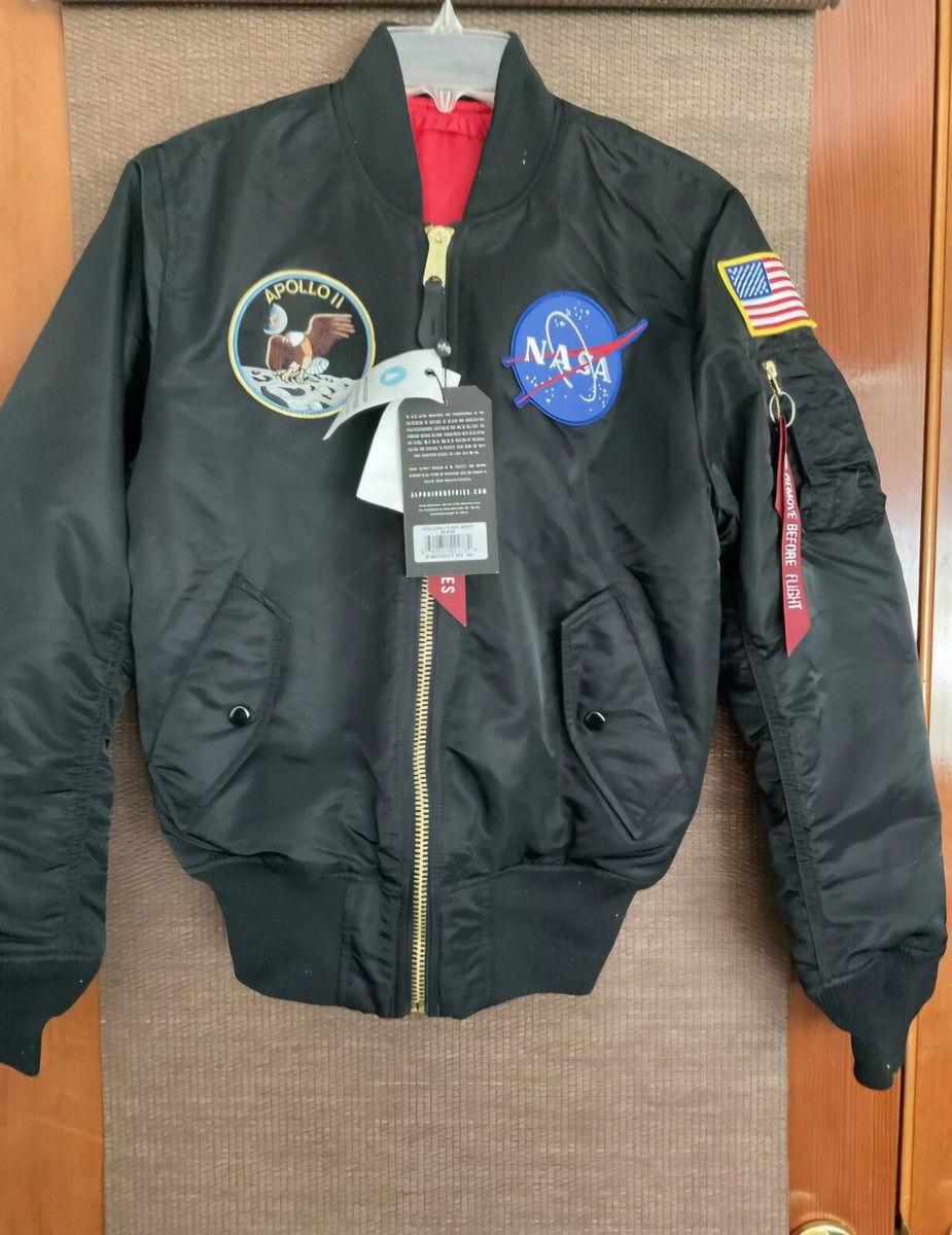 DISCONTINUED Alpha Industries men's ma-1 bomber jacket NASA Apollo