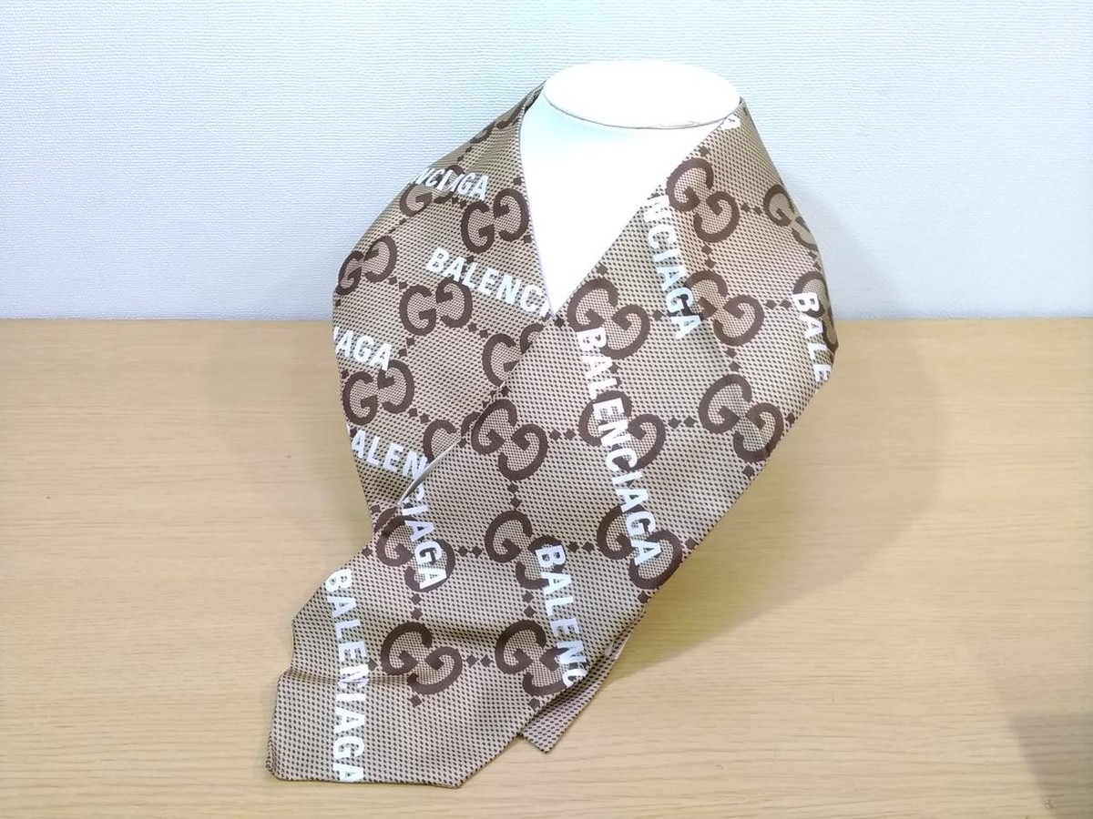 GUCCI x BALENCIAGA silk scarf Japan | eBay