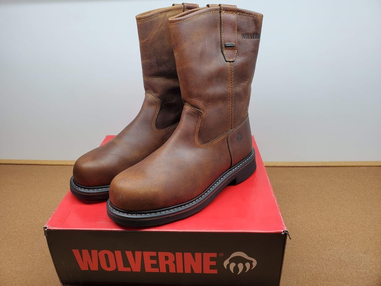NEW MENS WOLVERINE BREK WELLINGTON W10084 SAFETY TOE WORK BOOTS 8