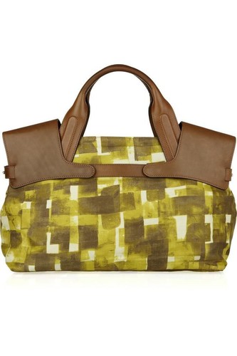 MARNI Tribeca Horizontal Shopping Tote Bag PVC Yellow Leather