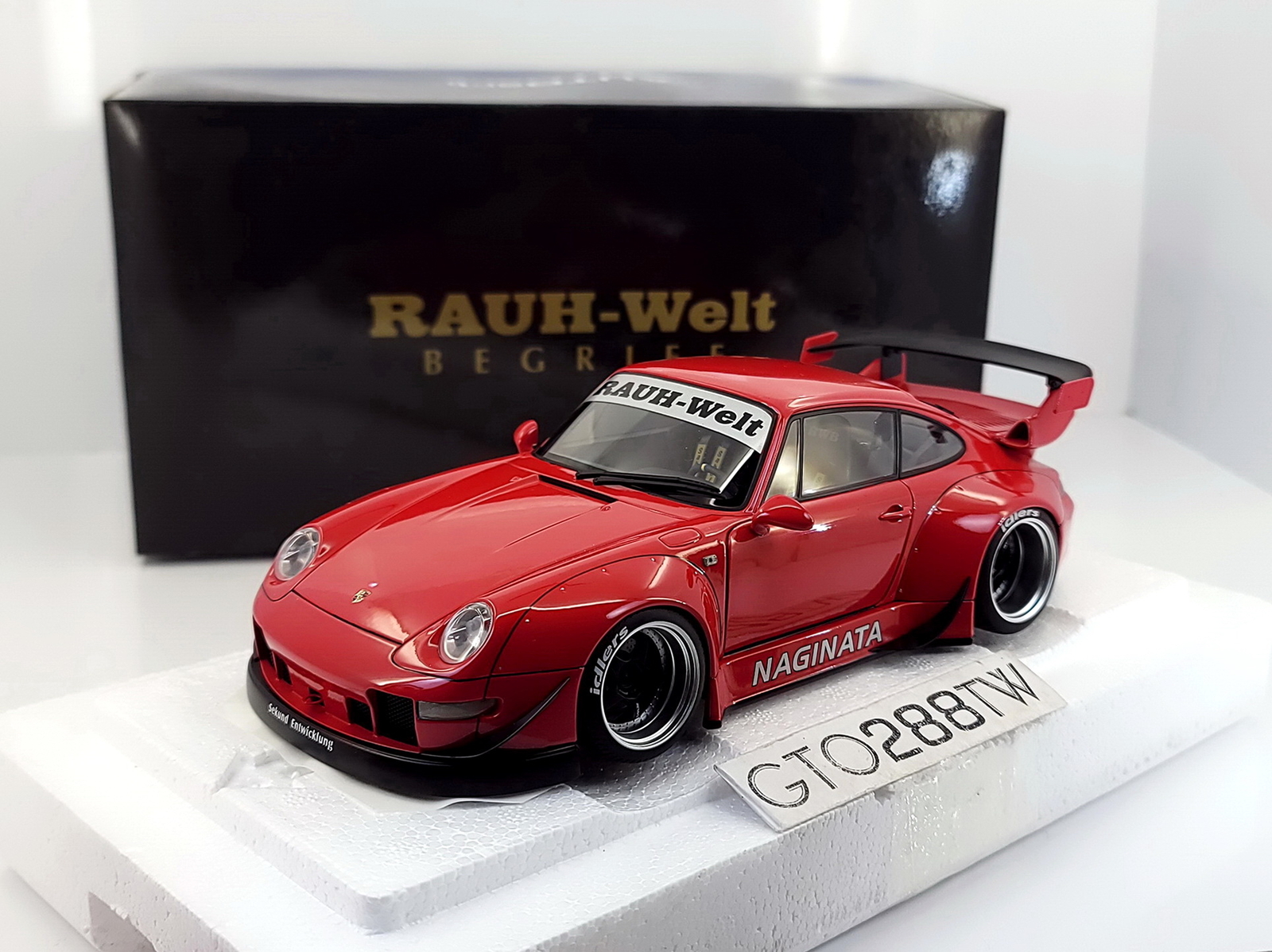 AUTOart 1:18 scale RWB 993 (Porsche 911) Red/Gun Grey wheels