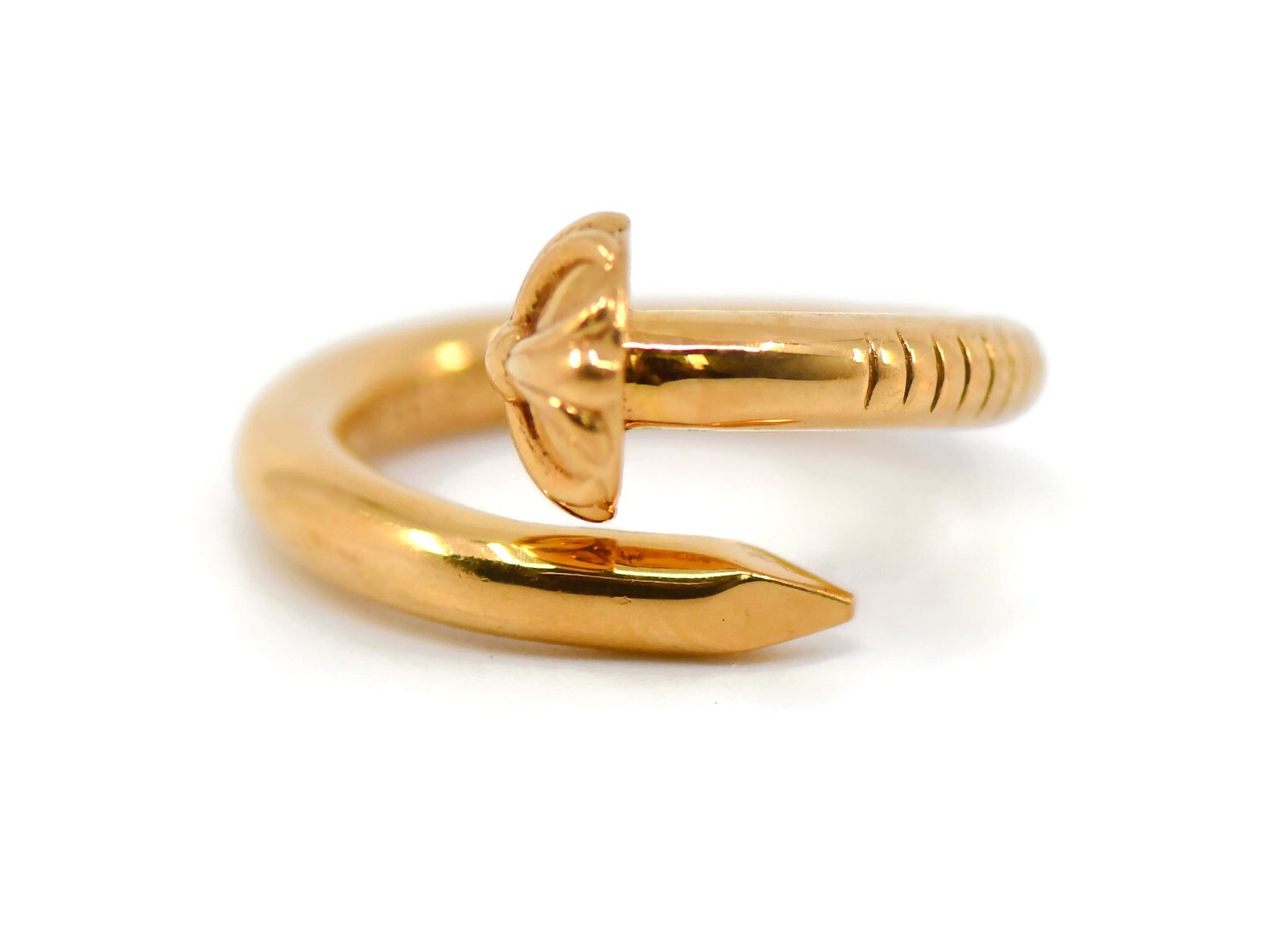 Chrome Hearts Crossball Nail 22K Rose Gold RIng Size 4 | eBay