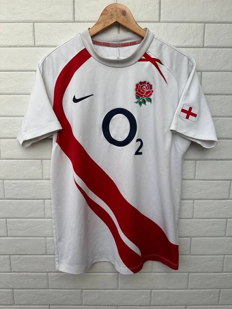 England Team Jersey Rugby Shirt White Red Nike 234516-100 Trikot