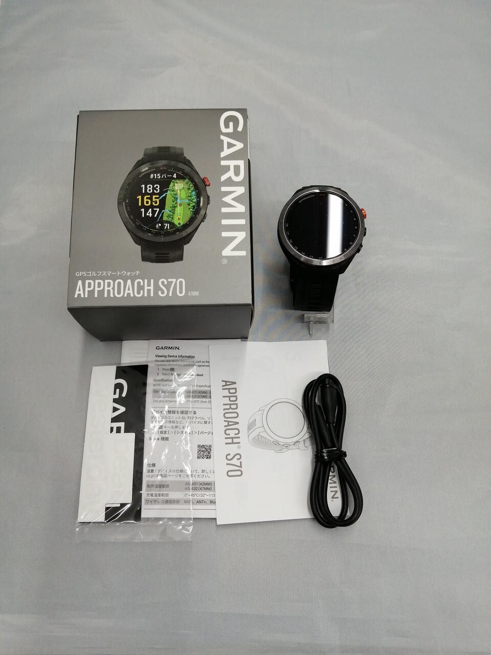 Garmin Approach S70 Premium Golf GPS Smart Watch Black 47mm w/Box