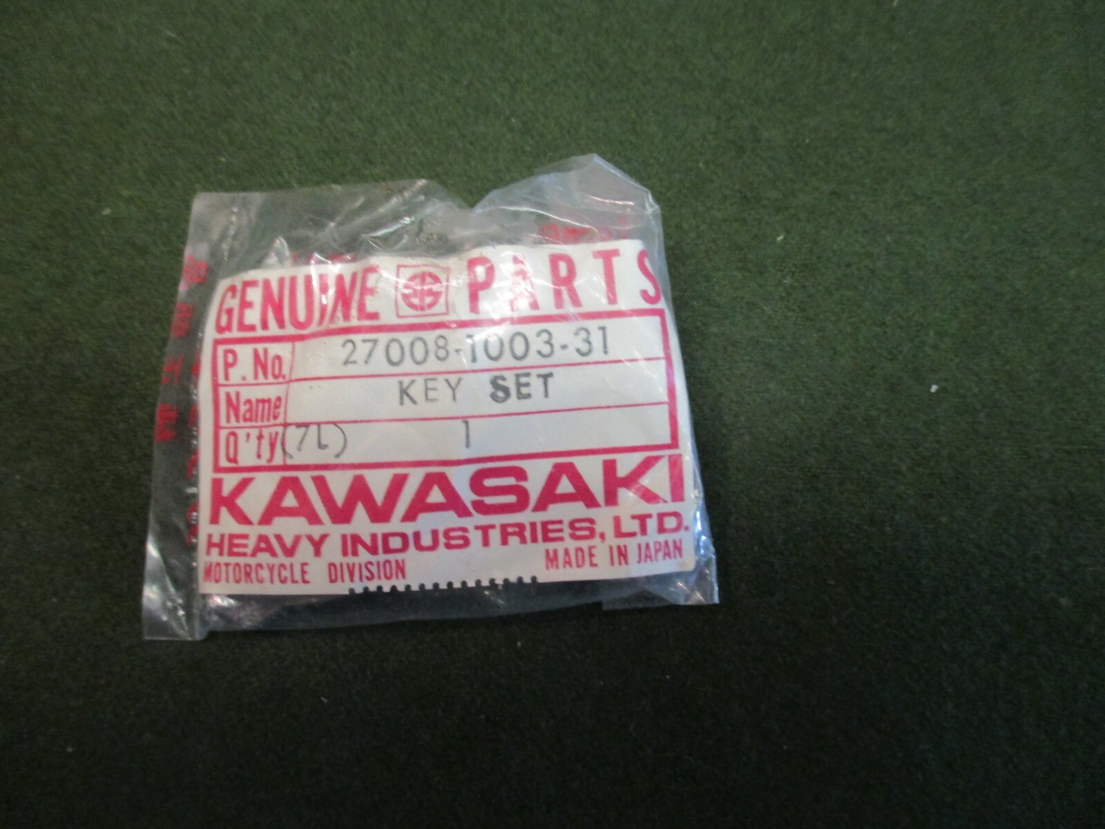 KAWASAKI KZ400 B1 C1 1978 IGNITION KEY SET 27008-1003-31 KEY# N31