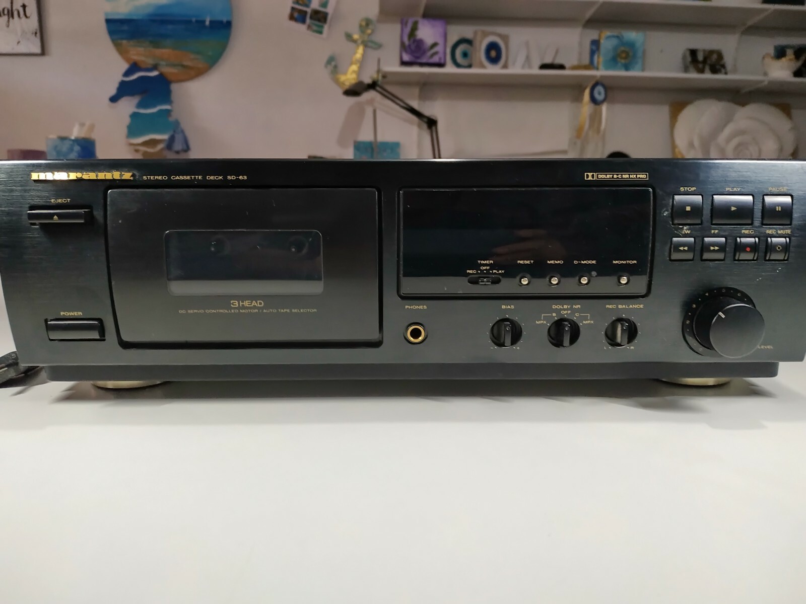 Marantz SD63 3-Head Cassette Deck | Black | Cassette Tape