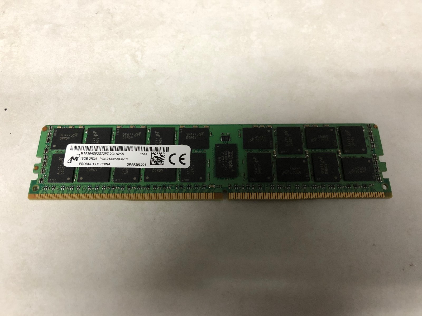 Micron 16GB 2Rx4 PC4-2133P DDR4 2133Mhz ECC Registered Server