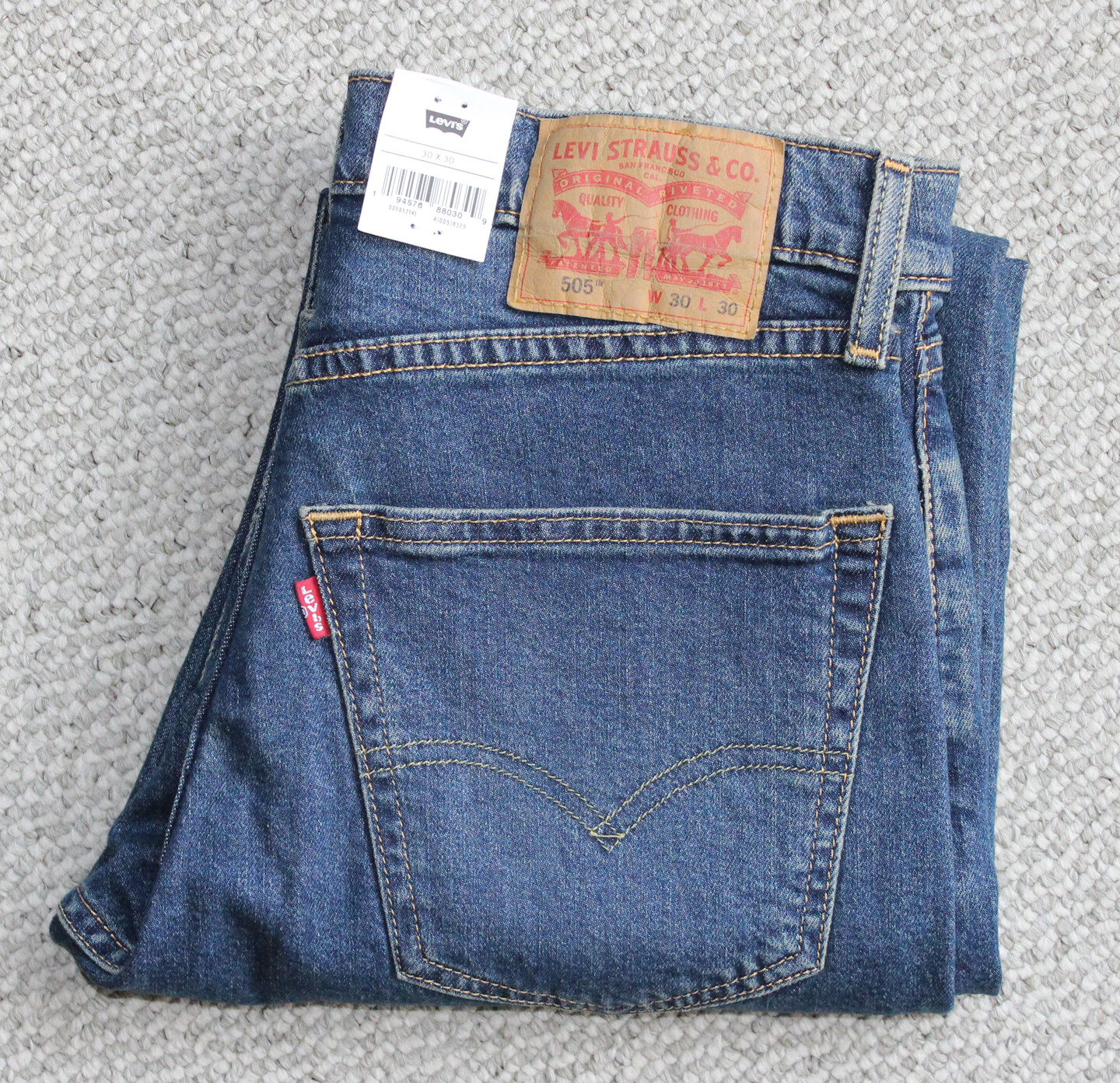 Levi's Flex 505 Regular MEN'S JEANS • Stretch • 30x30 • medium