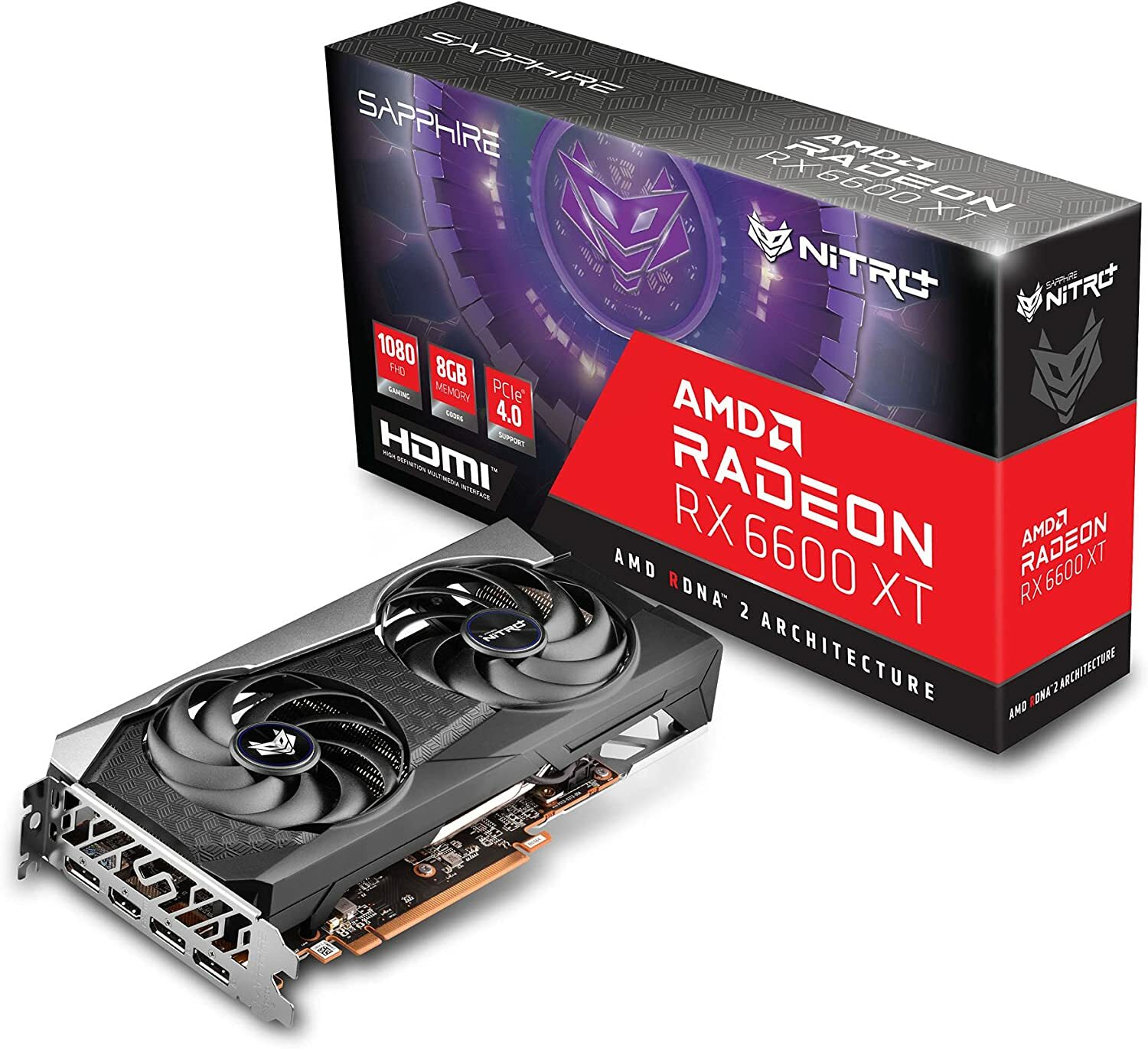 SAPPHIRE NITRO+ Radeon RX 6600 XT GAMING OC 8G Video Card 11309-01
