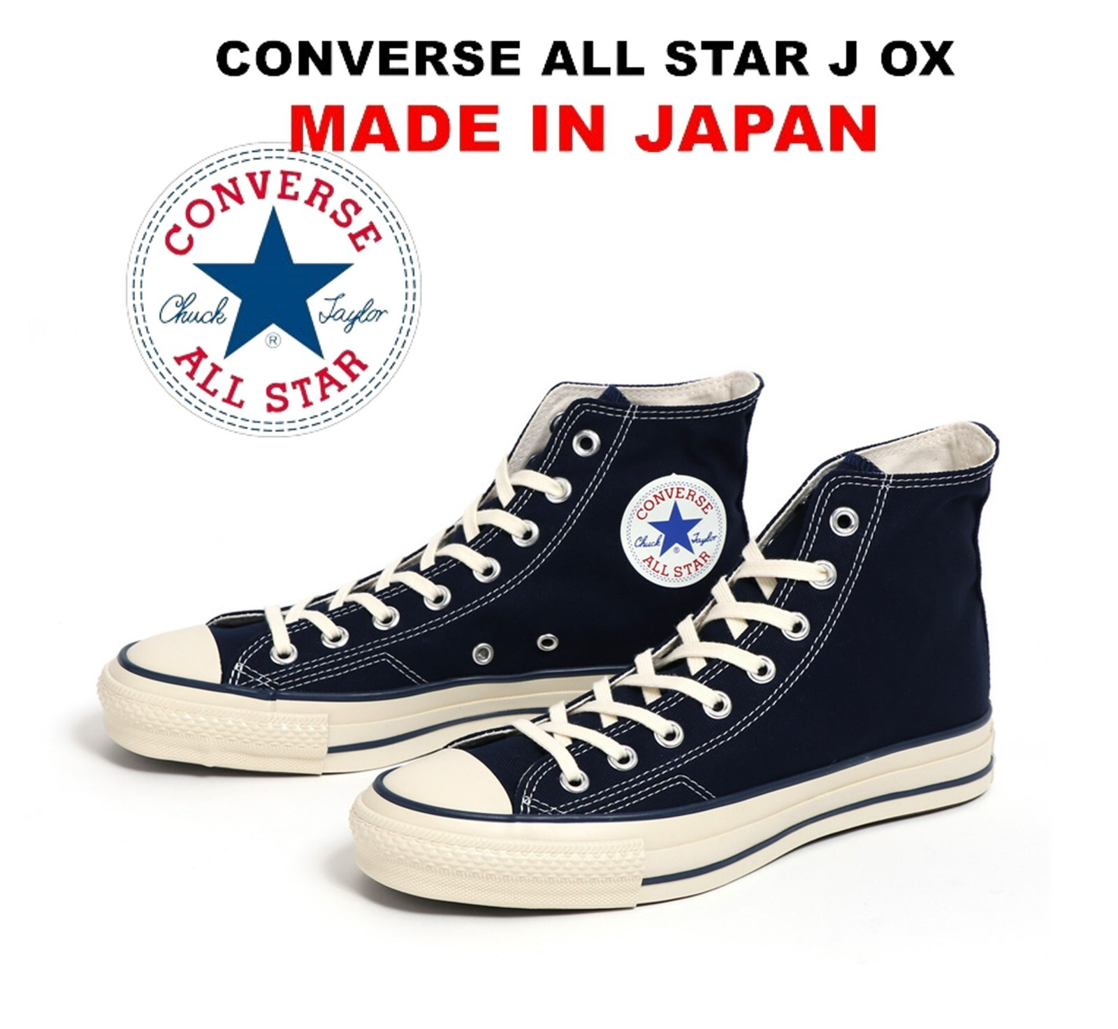 Converse Canvas All Star J 80s Hi Navy Made in Japan Limited