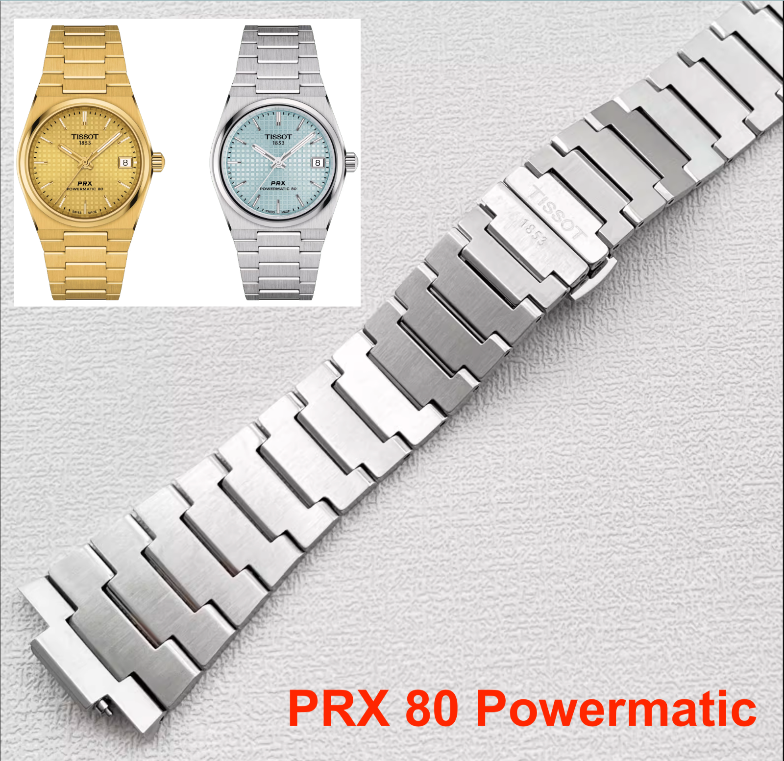 For TISSOT PRX 40mm/35mm Powermatic 80 Metal QUARTZ Strap Band