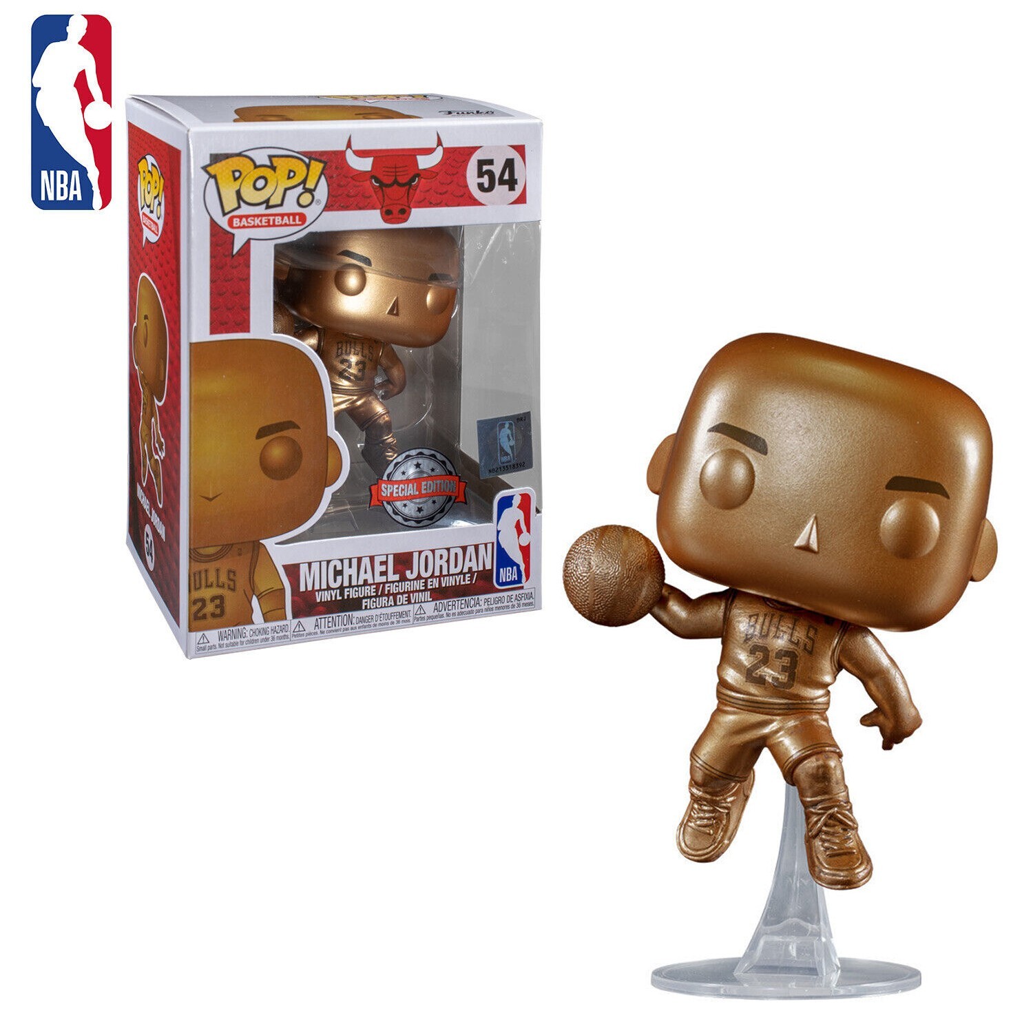 Funko Pop! Basketball Chicago Bulls Michael Jordan Gold Vinyl