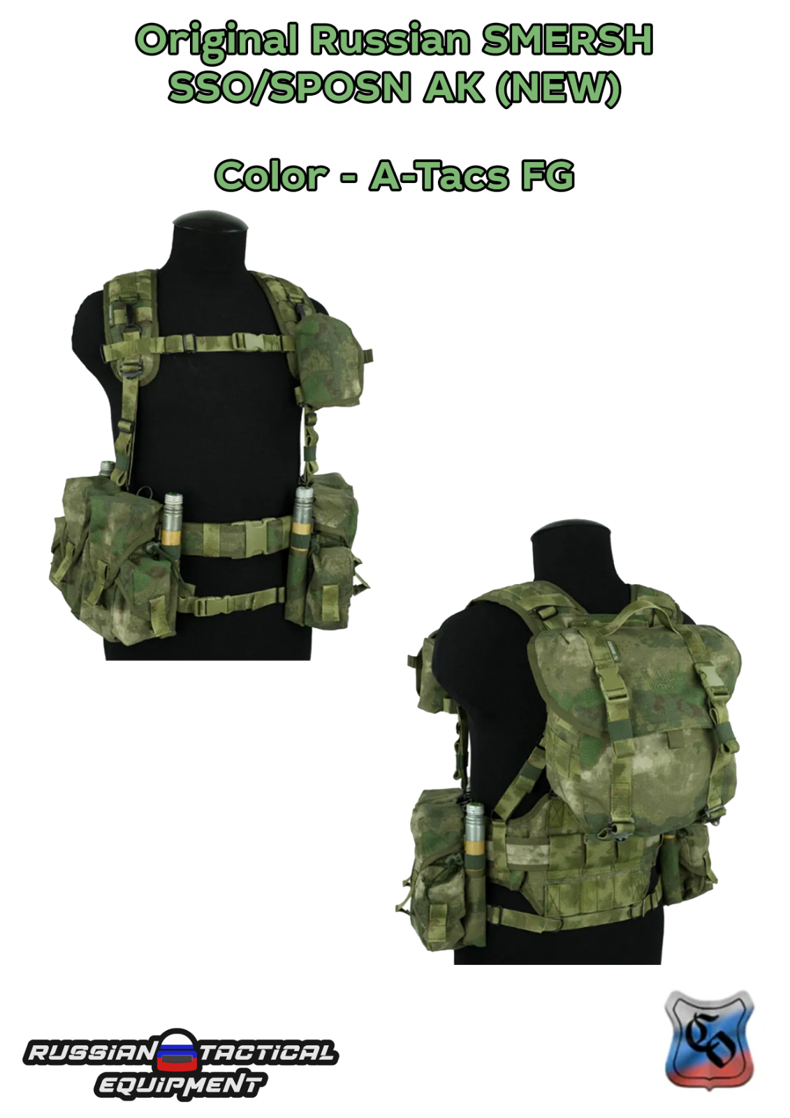 Original Russian SMERSH SSO/SPOSN AK A-Tacs FG, Chest Rig
