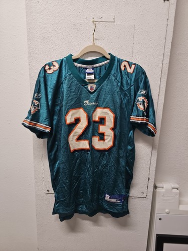 Reebok NFL Miami Dolphins Football Jersey #23 Brown Blue XL (18-20