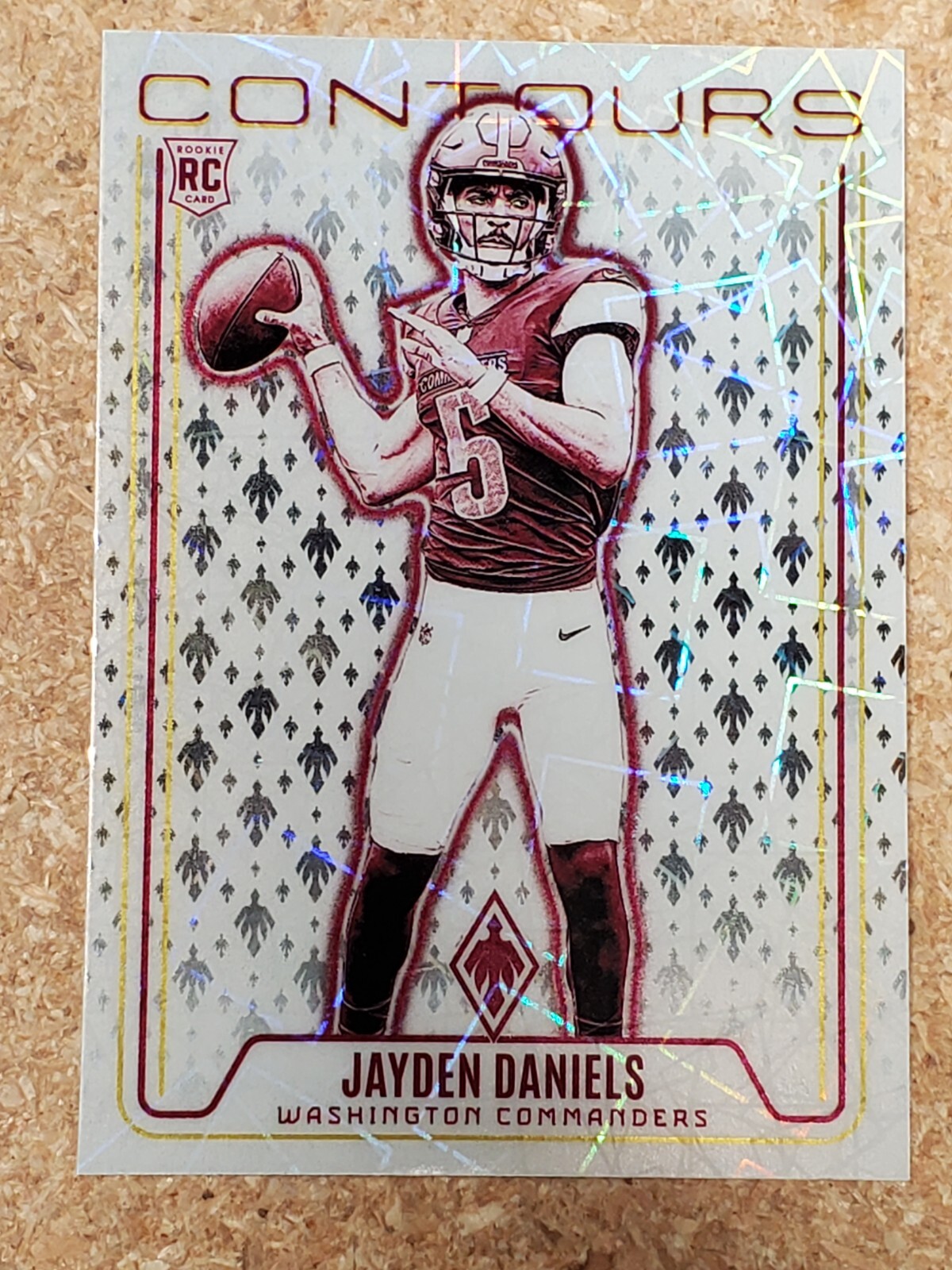 Jayden Daniels 2024 Phoenix Contours Lazer Prizm Rookie Parallel
