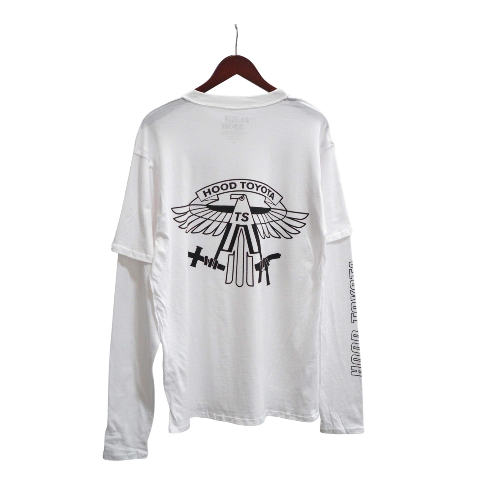 Travis Scott Long Sleeve Hood Toyota Tee White Limited Fashion