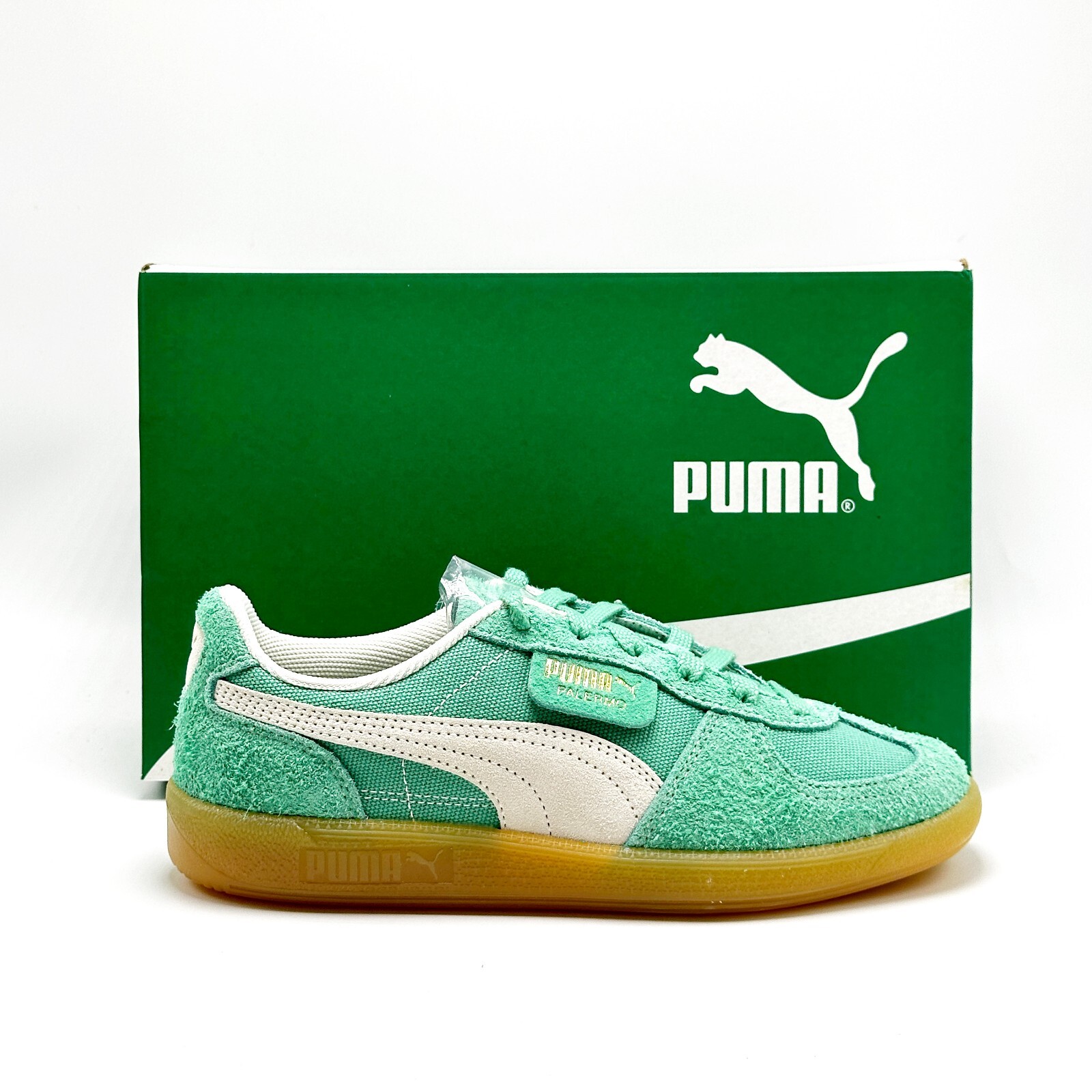NEW* Women Puma Palermo Vintage Sneakers Jade Frost Green (400783