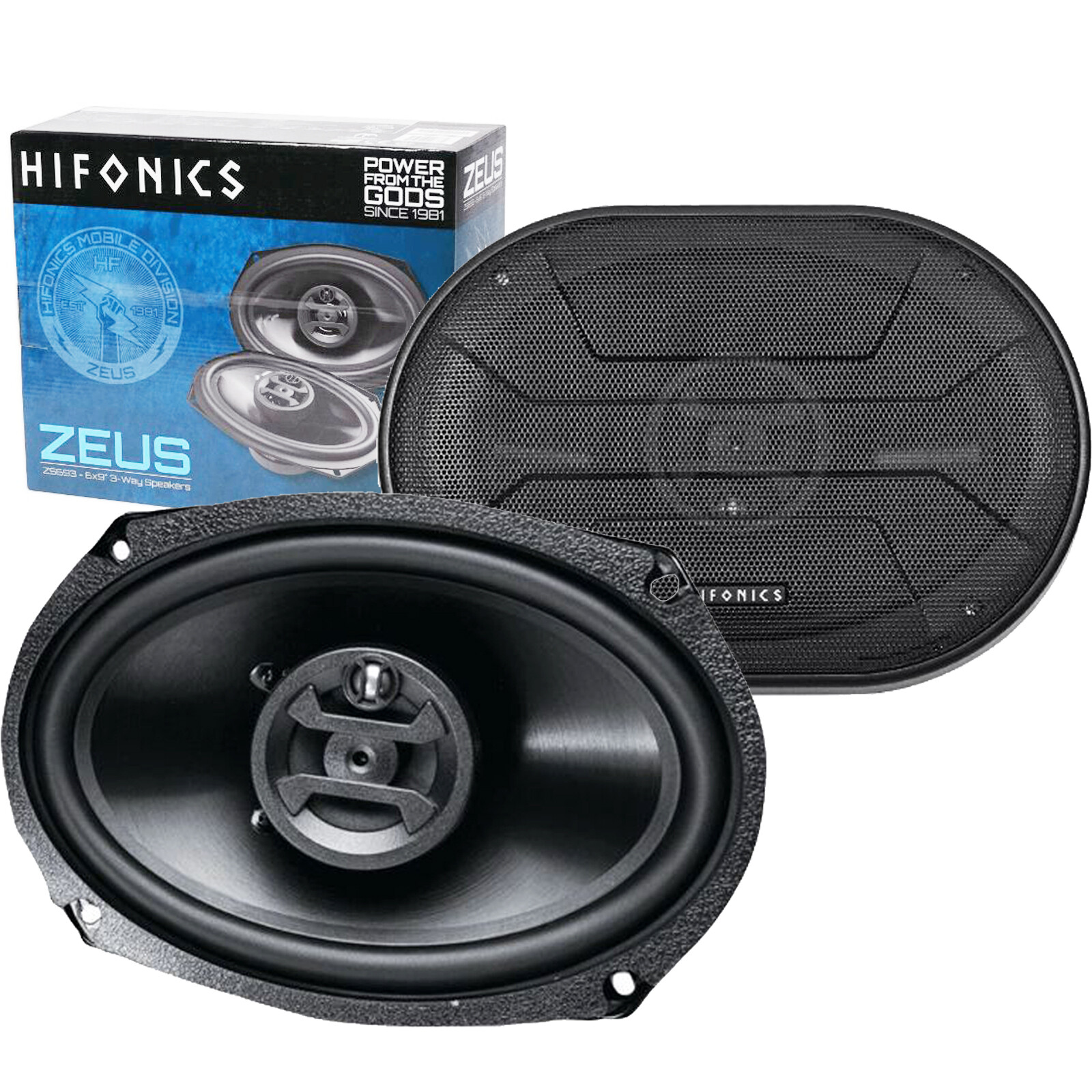 2x Hifonics ZS693 Zeus 6x9 inch 3 Way 400 WATT Car Audio Coaxial
