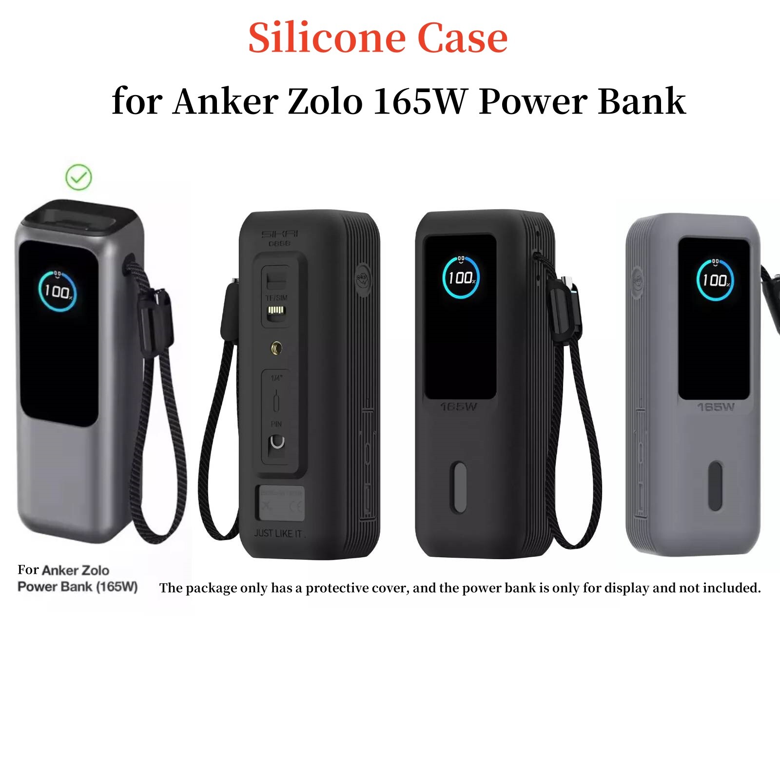 Silicone Case for Anker Zolo 25000mAh 165W Portable Power Bank