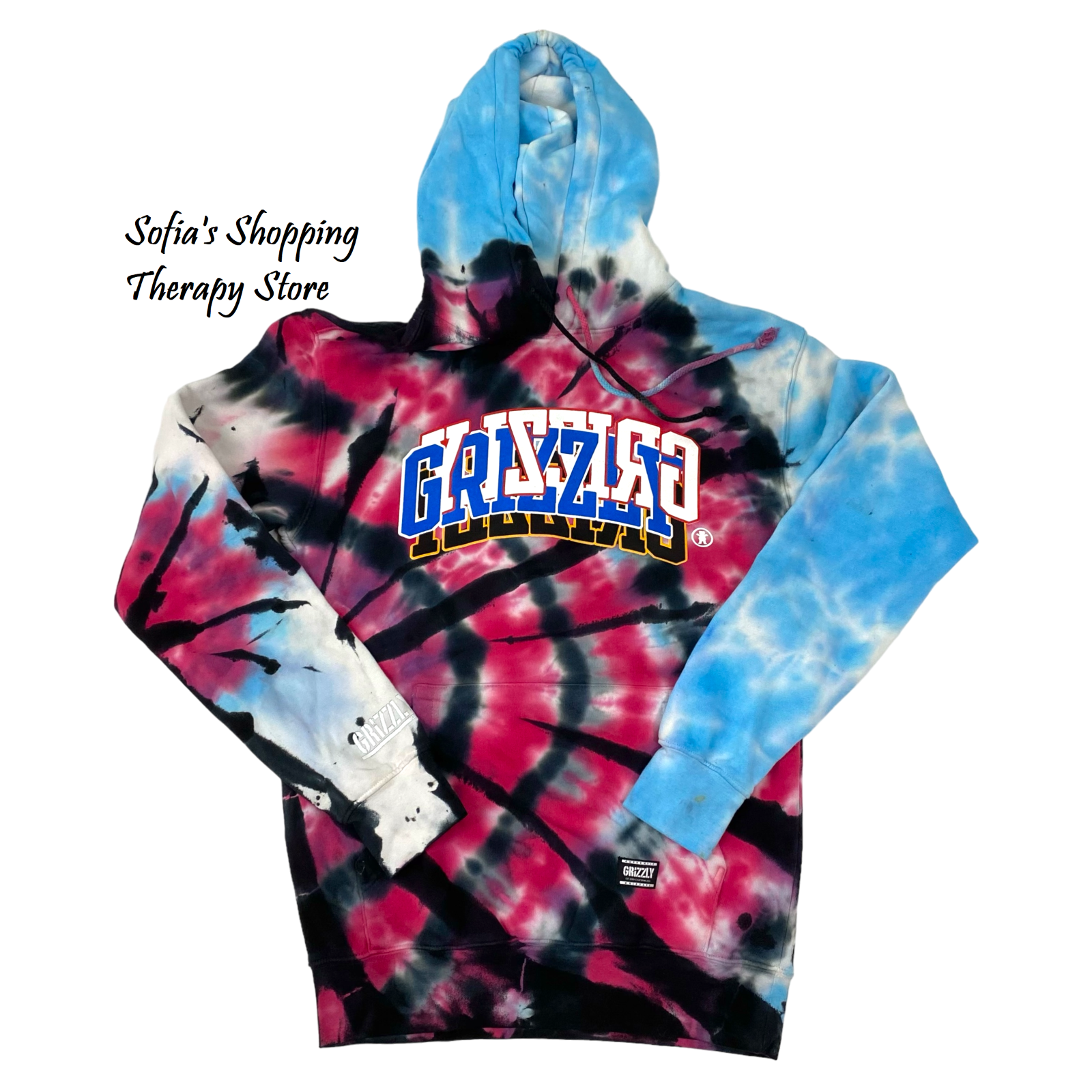 Grizzly Griptape Victory Lap SMALL Hoodie Tie Dye Hooded