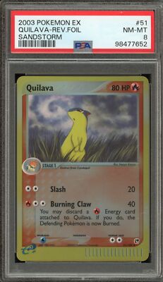 Pokemon Quilava EX Sandstorm Reverse Holo #51 PSA 8 | eBay