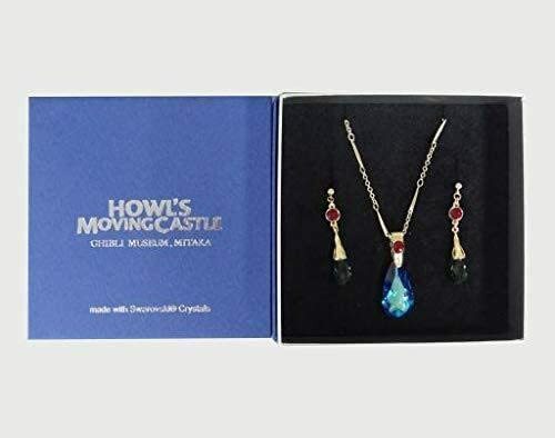 Studio Ghibli Howl's Moving Castle Swarovski Necklace & Earring