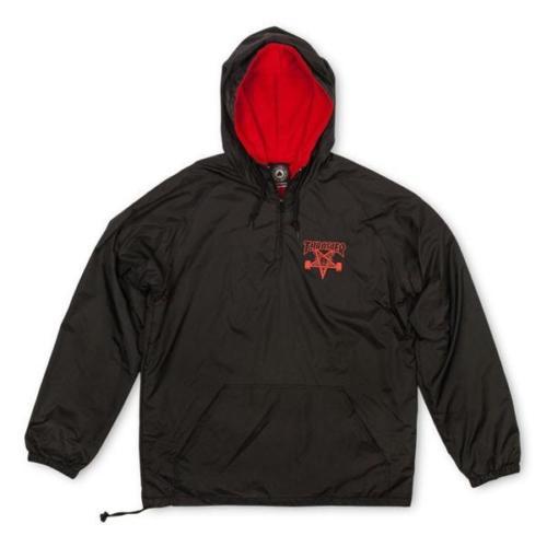 Supreme®/Thrasher® Hooded Work Jacket Neckface Black Size Large In