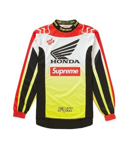 SUPREME x Honda x Fox Racing Jersey Red Men's size Large | eBay