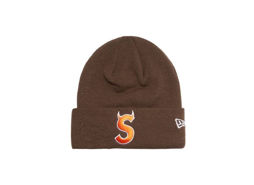 Supreme New Era S Logo Beanie Brown (22FW) | eBay