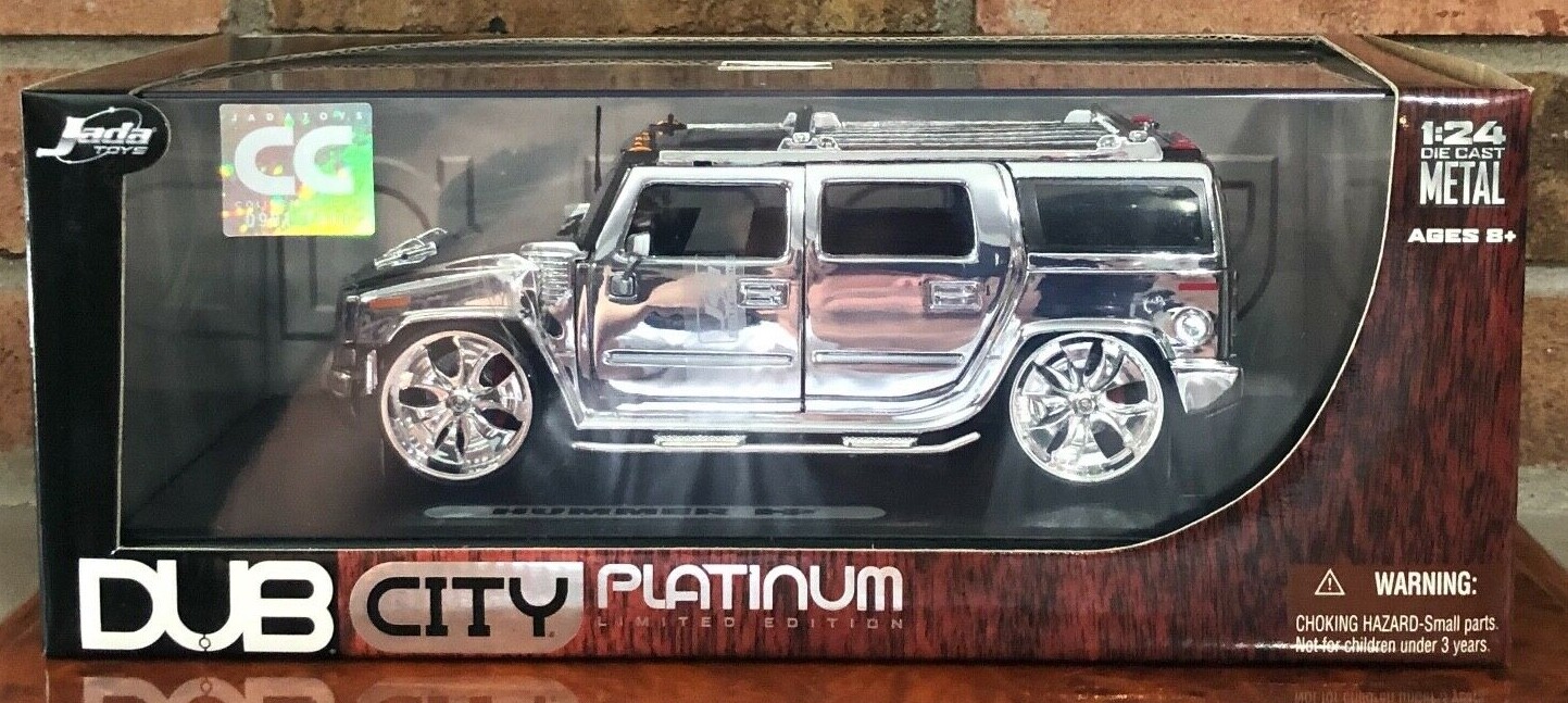 Jada Toys Dub City Platinum Hummer H2 1:24 Chrome limited