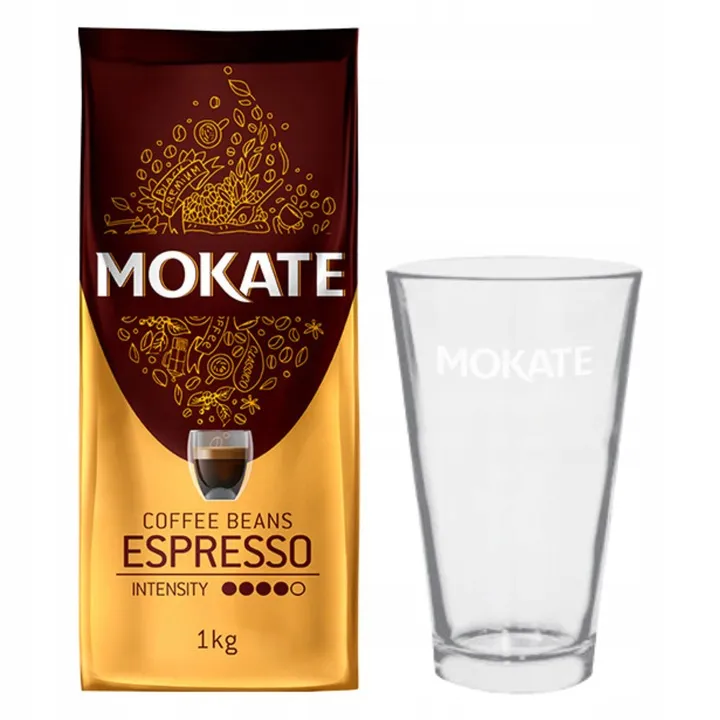 Kawa ziarnista Mokate Espresso 1 kg + szklanki – 145467876 - ERLI.pl