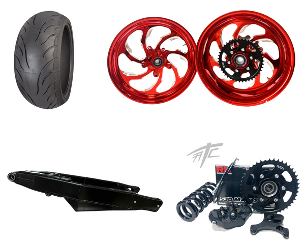 ZX-14 240 FAT TIRE KIT CANDY RED CONTRAST SAMURAI 2012-2025