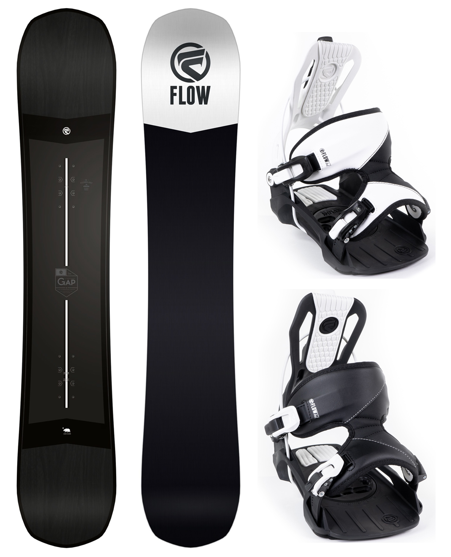 FLOW Gap 159 WIDE Mens Snowboard Package+Flow Bindings NEW | eBay