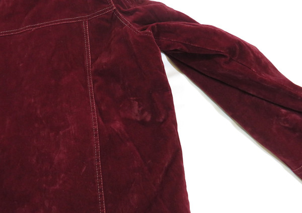 JC Penney Towncraft Vintage Velvet Felt Jacket 1970's Maroon Hippy