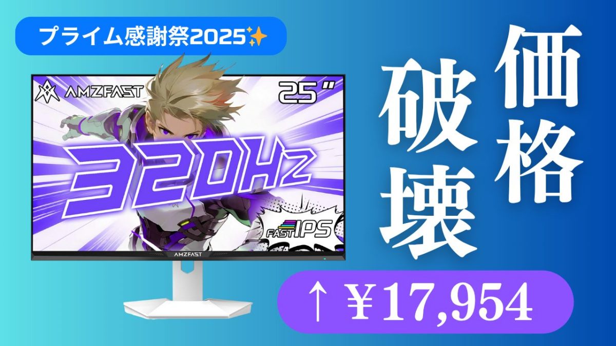 価格破壊】320Hz＆5年保証で2万円切りのゲーミングモニターは使い物に