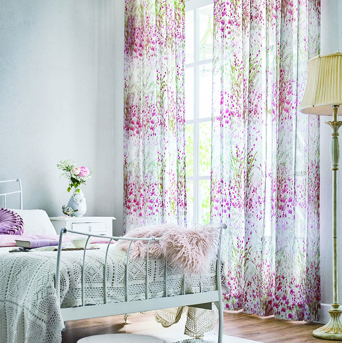 ローラアシュレイ カーテン中古 約100×138cm×4枚 花柄 綿100% ローラ